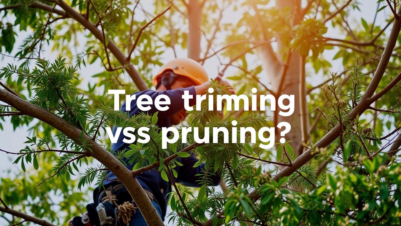 What is the difference between tree trimming and pruning?